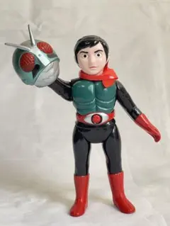 ジャンク 旧バンダイ 仮面ライダー ソフビ 石森プロ 当時物 片脚破損