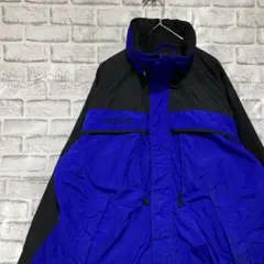 コロンビア　マウンテンパーカー　ブルーL ロゴ刺繍アウトドア0106