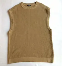 BEAMS HEART ニットベスト ベージュ オーバーサイズ
