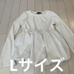 SUGAR SPOON ホワイト バルーンシルエット 長袖