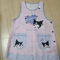 Kuromi エプロン 薄紫色 可愛いデザイン