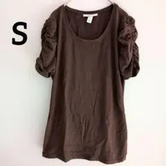 Style&co. S 半袖 Tシャツ ギャザー パフスリーブ 브라운