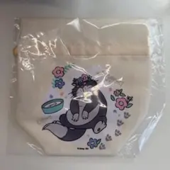 ハッピーくじ ディズニー にゃんにゃん D賞 巾着ポーチ　ルシファー