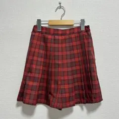 【新品・タグ付き】UNIQLO 赤 チェック柄 キュロットスカート 150cm