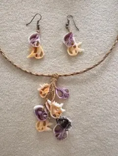 ◆貝殻 ネックレス & ピアスセット◆