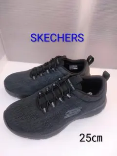 ほぼ新品☆ SKECHERS スリッポン スニーカー オールブラック 25cmのサムネイル