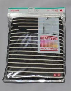 ユニクロ ヒートテック クールネックT 長袖 WOMEN M ボーダー柄