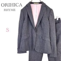 美品　オリヒカ　セットアップ　スーツ　ビジネス　グレー　ダブルブレスト　S 2025年最新】ORIHICA カラー：グレイ系 パンツスーツ上下の人気