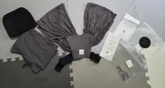 スモルビ　抱っこ紐　ヘッドサポートパッド付き　チャコール