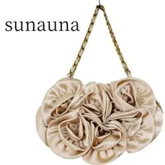 sunauna スーナウーナ ベージュ ハンドバッグ
