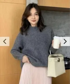 Birthdaybash クルーネックニット チャコールグレー