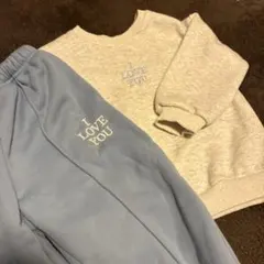 試着のみ 裏起毛セットアップ 110センチ 韓国