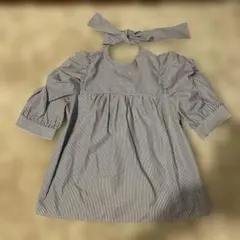 INGNI ストライプ リボン 半袖ブラウス M 新品　タグ付き