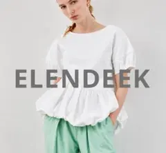エレンディーク　 ELENDEEKアシメバルーンヘムカットソー　白　Fのサムネイル