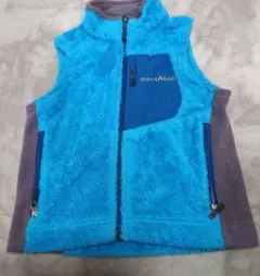 mont-bell フリースベスト 青