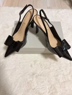 C&K レディース パンプス ブラック リボンのサムネイル