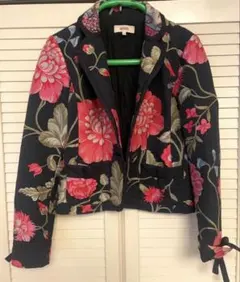 ヴィンテージ古着　ケンゾー　KENZO テーラードジャケット 花柄 ショート丈のサムネイル