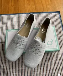 by あしながおじさん ニットフラットシューズ ブラック 黒　箱あり