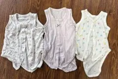 ベビー肌着 前開き タンクトップ 3枚セット