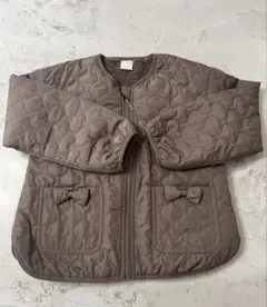 女の子　キルティングボアアウター