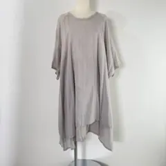24SS✨美品✨ノーブル ファジーリネンラッフルブラウス グレー - メルカリ