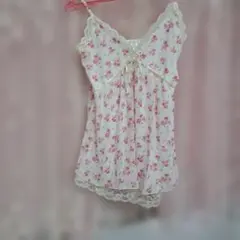 姫カジ　INGNI花柄 レース キャミソール Mのサムネイル