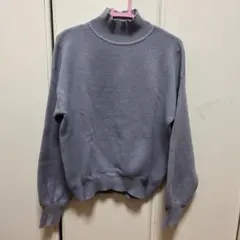 GU スウェットライクハイネックセーター　長袖