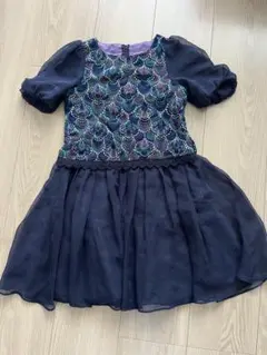 ANNA SUI 半袖 ワンピース ネイビー 刺繍のサムネイル