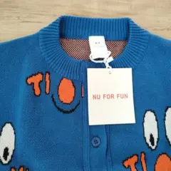 美品 6Y 韓国子供服 海外子供服 カーディガン おしゃれ 青