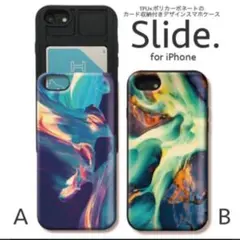 iPhone8 7 6 6s◆カード収納 ICカード スライド 定期