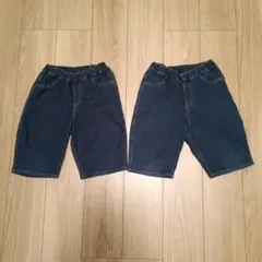 ELFINDOLL CLASSIC デニム ハーフパンツ 2枚セット 130cm