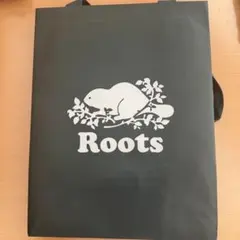 Roots エコバッグ グリーン ロゴ入り カナダ　ショッパー
