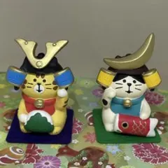 デコレ　コンコンブル　端午の招き猫ペア