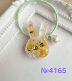 リリィ様お取り置き№4173 うさぎ型フラワーレジンヘアゴム - メルカリ