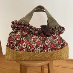 Arnold Palmer 布製　フラワープリントフリルバッグ