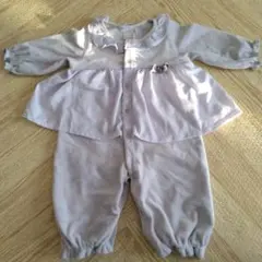 petit main 星柄シフォン切替2WAYオール 50〜70センチ