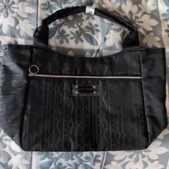 FAUCHON ブラック ジャガード織軽量バッグ