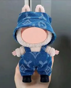 ラブブ服　デニム　着せ替え　コスチューム　モノグラム青