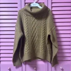 INGNI ブラウン ニット ケーブル編み セーター イング