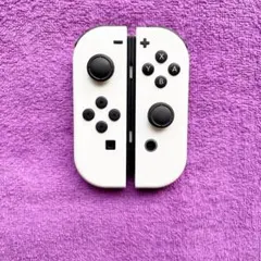 ジョイコン Joy-Con 純正 有機ELホワイト 左右セット0x0-t【美品】