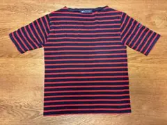 SAINT JAMES 半袖Tシャツ XS ネイビー/レッドストライプ