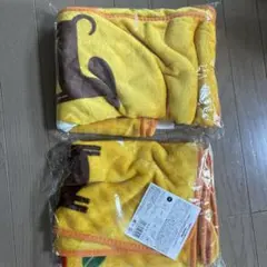 クレパス柄3WAYブランケット イエロー 900x600mm