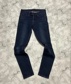 ダークブルースキニーデニムパンツ