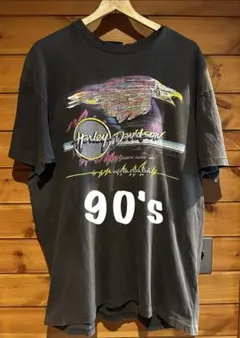 【希少】90s ハーレーダビッドソン TシャツXXL イーグル シングルステッチ