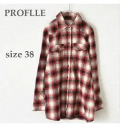 美品*PROFLLE プロフィール ネルシャツ チェック柄
