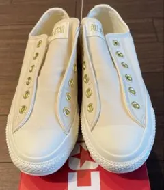 未使用品 コンバース オールスタースリップ FE 24cm ナチュラル