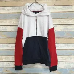 【お買い得‼】TOMMY HILFIGER ハーフジップアップパーカー M