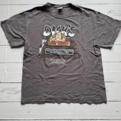 USA古着GILDAN DICK’S おじさん BAR Tシャツ Lグレー