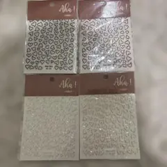 Aha! ハート型ネイルシール 4パックセット
