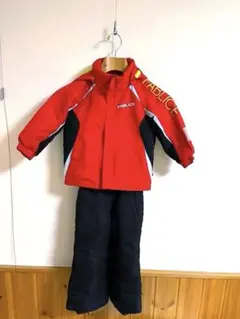 専用FABLICE 子供用スキーウェア 赤黒　ファブリス